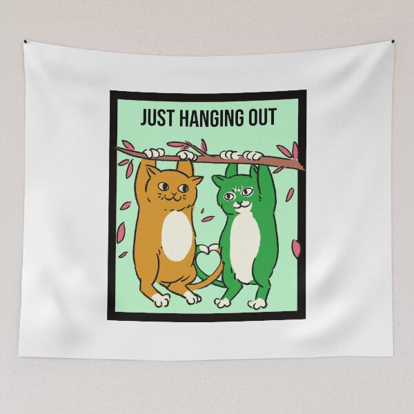 Item preview, Cats doing pull-ups Hanging out with friends designed and sold by LargeShop.