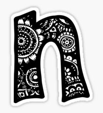 N Doodle Letter Sticker