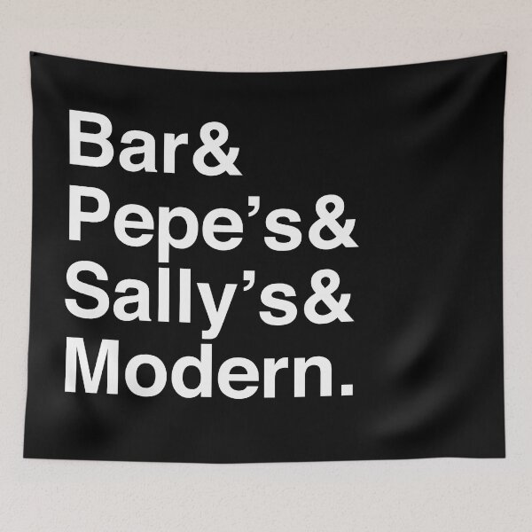 Item preview, Bar & Pepe's & Sally's & Modern - New Haven Pizza - White Font designed and sold by frankyou.