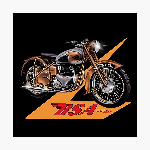 Vintage BSA Golden Flash recreated by MotorManiac Photographic Print