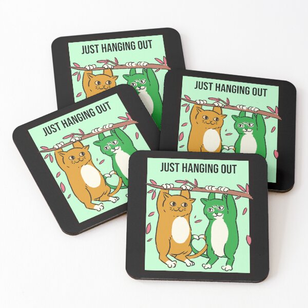 Item preview, Cats doing pull-ups Hanging out with friends designed and sold by LargeShop.