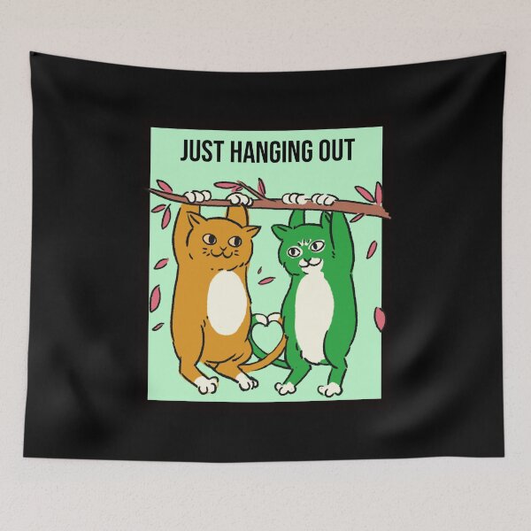 Item preview, Cats doing pull-ups Hanging out with friends designed and sold by LargeShop.