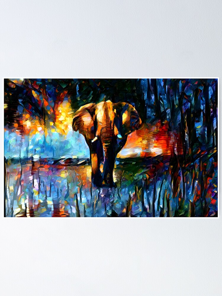 "Elephant Wall Art Elephant Wall Painting Posters, Elephants Art