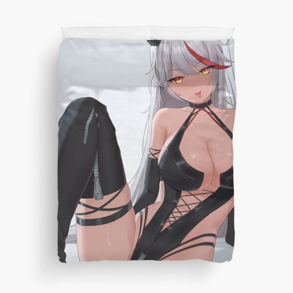 Sexy Aegir Boobs Tits Panty Ass Thighs Butt (Azur Lane AL Lewd Hentai Anime Girl 17) Duvet Cover