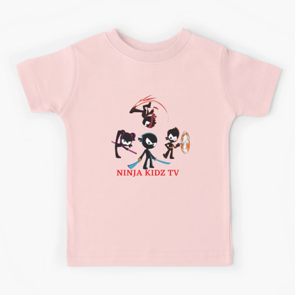 Ninja Kidz Cartoon Stripe Classic Tee - Orange Ninja© – Ninja Kidz TV