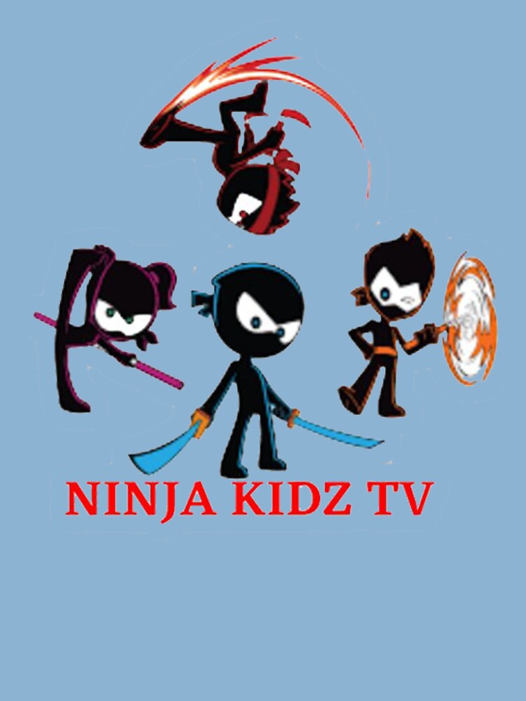 Ninja Kidz Cartoon Stripe Classic Tee - Orange Ninja© – Ninja Kidz TV