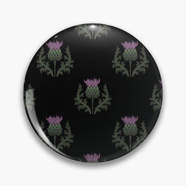 Item preview, Small Scottish Thistle Flower of Scotland on Black designed and sold by podartist.