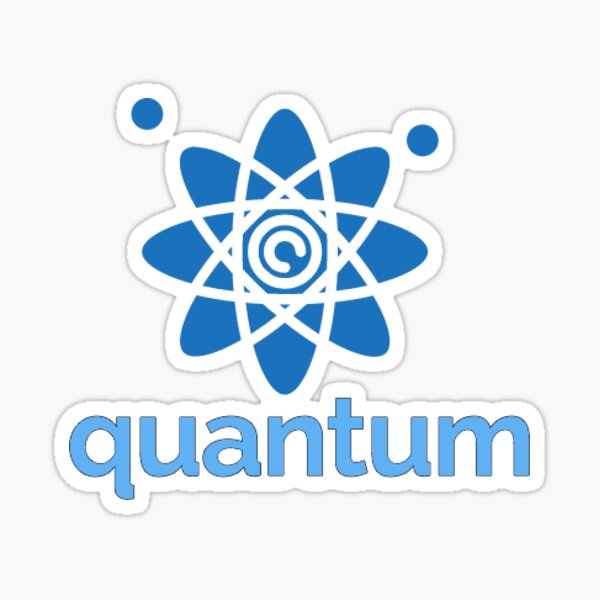 "QUANTUM LOGO" Sticker for Sale by HUSTLERS Redbubble