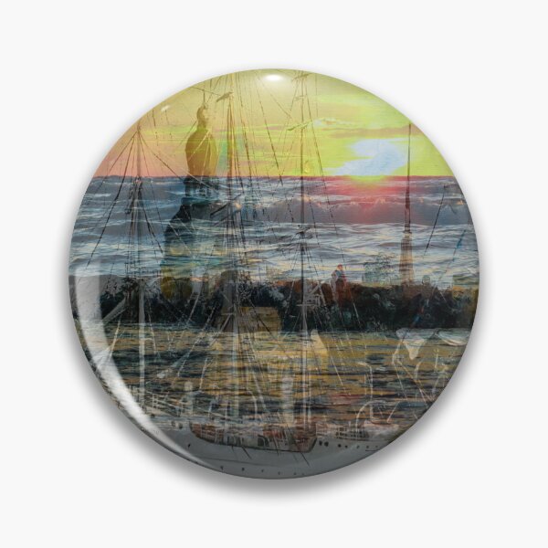 Item preview, Mixed Media: Sunset, seascape and oil painting, photo and painting by Marina Daniluka designed and sold by MariDaniArt.