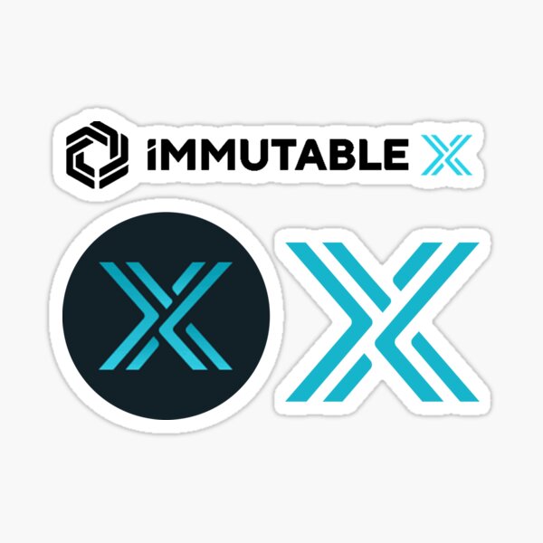 "Immutable X cryptocurrency Immutable X IMX" Sticker by karimhodo
