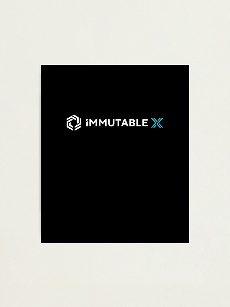 "Immutable X cryptocurrency Immutable X IMX" Photographic Print for