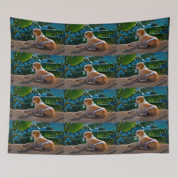 Item preview, Dog Relaxing In Tropical Fenicia designed and sold by alabca.