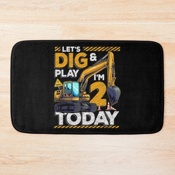 Item preview, Let's Dig And Play I'm 2 Today Birthday Boy 2 Year Old Construction 2nd Birthday Excavator Birthday designed and sold by MalloWilli.