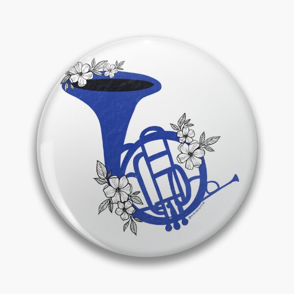 Item preview, Blue French horn  designed and sold by dudaoliveira.art.