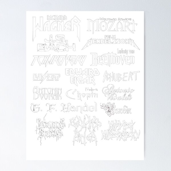 Item preview, Classical composers heavy metal font designed and sold by plus9boys.