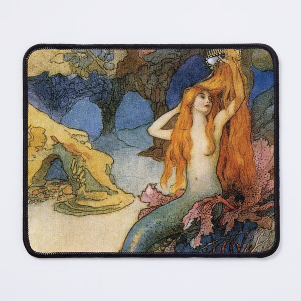 Item preview, Mermaid and the Lizard By Warwick Goble designed and sold by ArtHistoryLover.