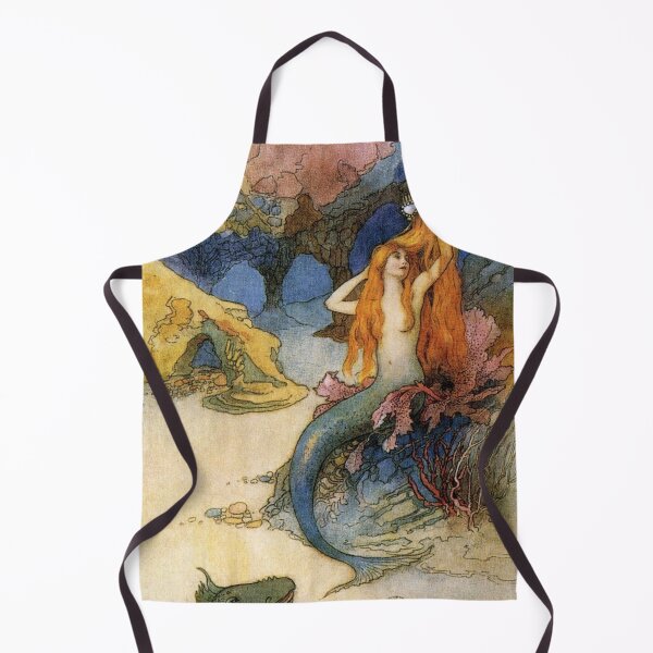 Item preview, Mermaid and the Lizard By Warwick Goble designed and sold by ArtHistoryLover.