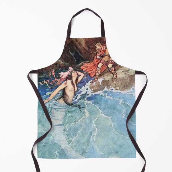 Item preview, Mermaid and the Warrior by Warwick Goble designed and sold by ArtHistoryLover.