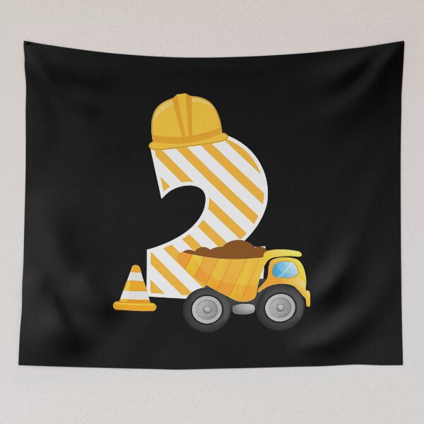 Item preview, Construction Dump Truck 2nd Birthday 2 Year Old designed and sold by MalloWilli.