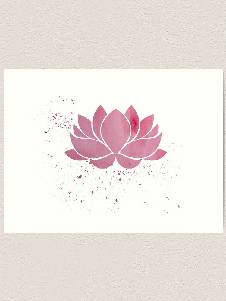 Rosa Buddhistische Lotusblume Kunstdruck Von Whoiusedtobe Redbubble
