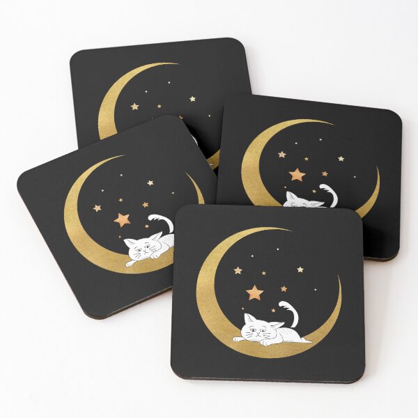 Item preview, Cat on the Moon - Cute designed and sold by humnoo.