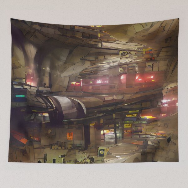 Item preview, Underground Base | Artificial Inteligence Generated Art designed and sold by AllAboutAI.