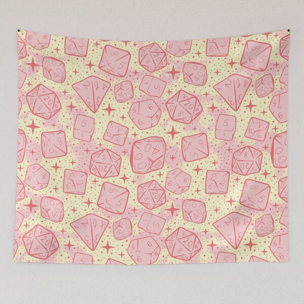 Item preview, Patrón de dados mágicos, rosa Vr. | DnD Dungeons Dragons Tabletop RPG Gamer Gaming Nerd Goblin Fantasy D20 Girly Pastel designed and sold by SugaredTea.