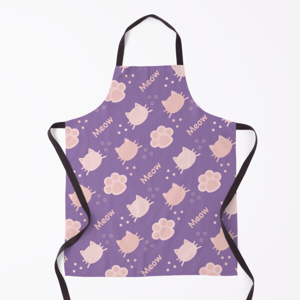 Item preview, Baby Pink Cat Meow in Purple BG Animal Wall Paper Pattern designed and sold by Moyanana.