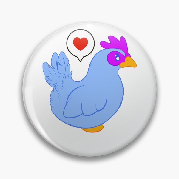 Item preview, Heart Blue Stardew Chicken designed and sold by CreativePeach.