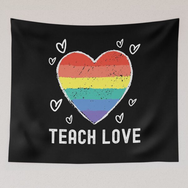 Item preview, Teach Love Heart - Gay Educator, Gay Pride Teacher, LGBTQ Professor, Gay Teacher, Lesbian Teacher, Queer Educator, Gay Professor designed and sold by jadedscientist.