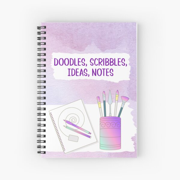 Doodles Scribbles Ideas Notes for Creatives Spiral Notebook