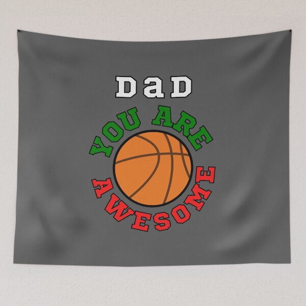 Artikelvorschau, Papa, du bist großartig - Vatertags-Basketball-Sport-Typografie entworfen und verkauft von Digitalme Designs.