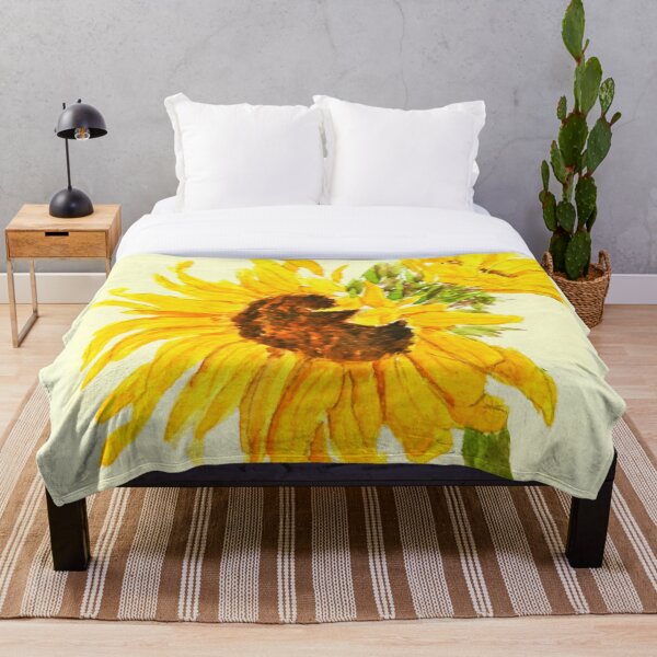 Artikelvorschau, Sonnenblumenaquarellmalerei-Makro entworfen und verkauft von SelenePaintings .