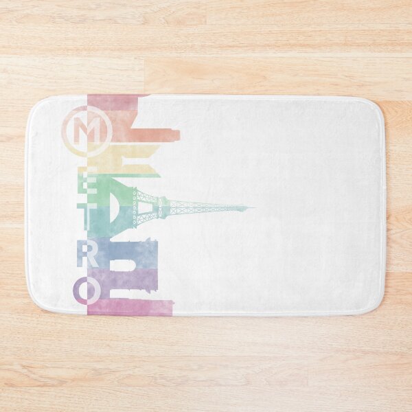 Item preview, Metro Paris Rainbow LGBT Pride Silhouette Eiffel Tower Arc de Triomphe Notre Dame designed and sold by MunsyArt.