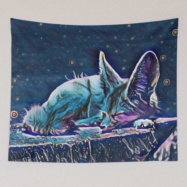 Item preview, Desert Fennec Fox Sleeping Midnight Portrait  designed and sold by TheWildFlix.