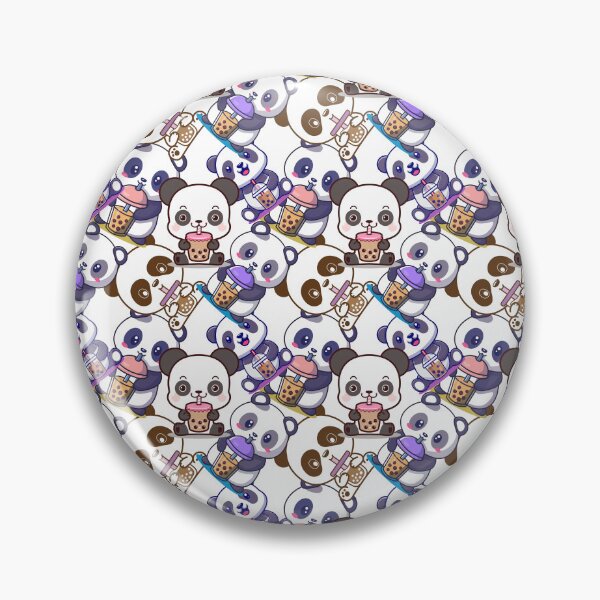 Item preview, Panda Bubble Tea pattern designed and sold by Dex-Shop.