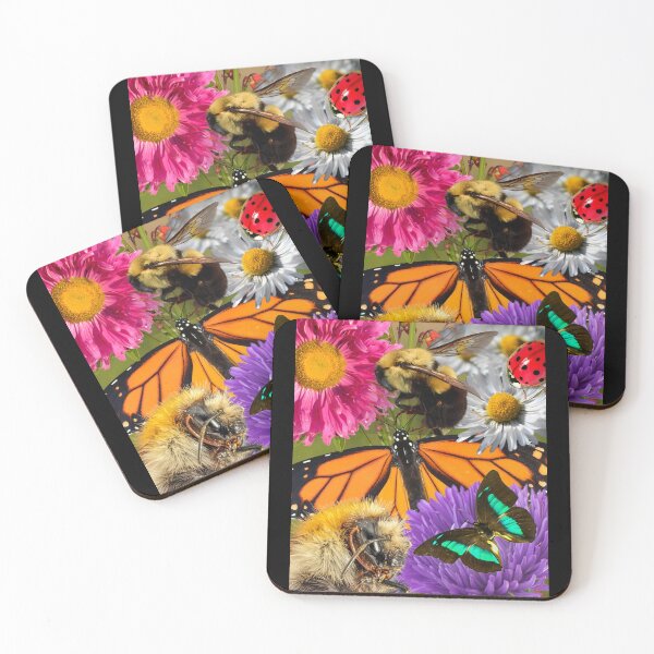Item preview, Pollination Butterflies & Bumblebees With Flowers Design designed and sold by EarthArtDesigns.