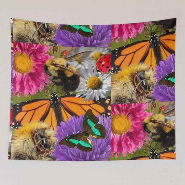 Item preview, Pollination Butterflies & Bumblebees With Flowers Design designed and sold by EarthArtDesigns.