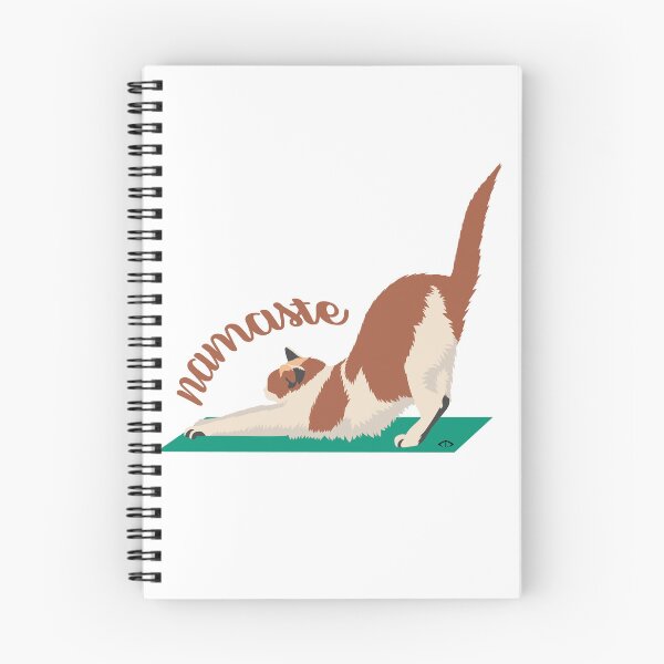 Item preview, cat stretching yoga position Namaste designed and sold by CreandoLios.