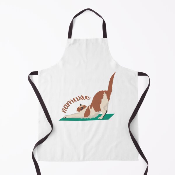 Item preview, cat stretching yoga position Namaste designed and sold by CreandoLios.
