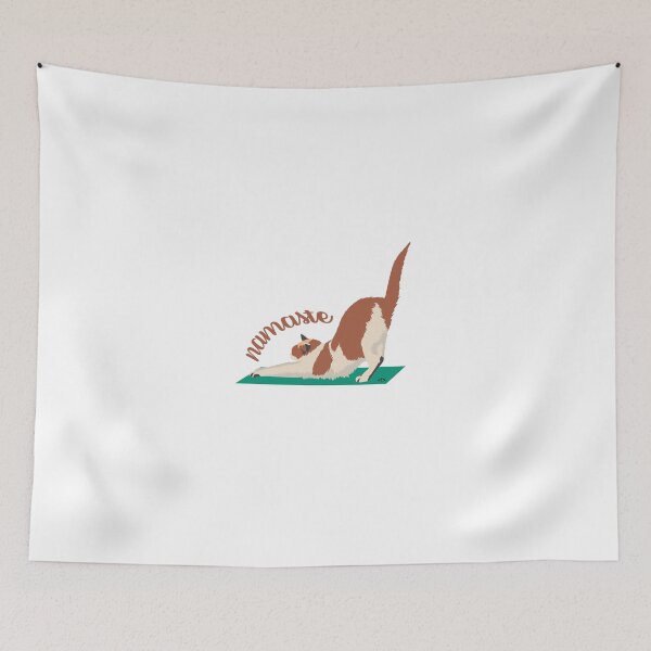 Item preview, cat stretching yoga position Namaste designed and sold by CreandoLios.
