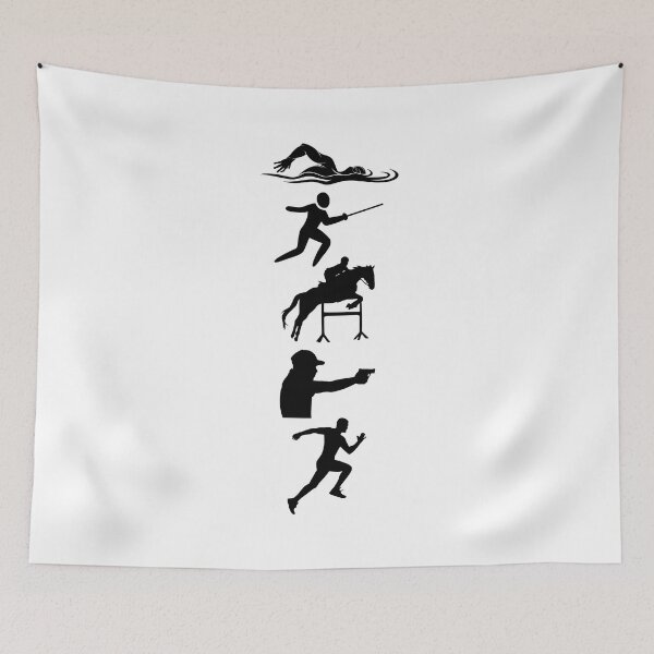 Item preview, Modern Pentathlon - Swimming Fencing Riding Shooting Running designed and sold by CuteDesigns1.