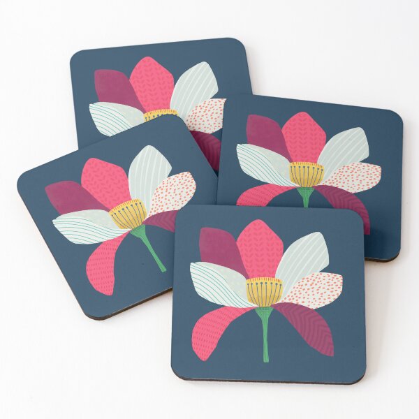 Item preview, Abstract Modern Magnolia Flower Illustration designed and sold by Kathy Osborne Studio.