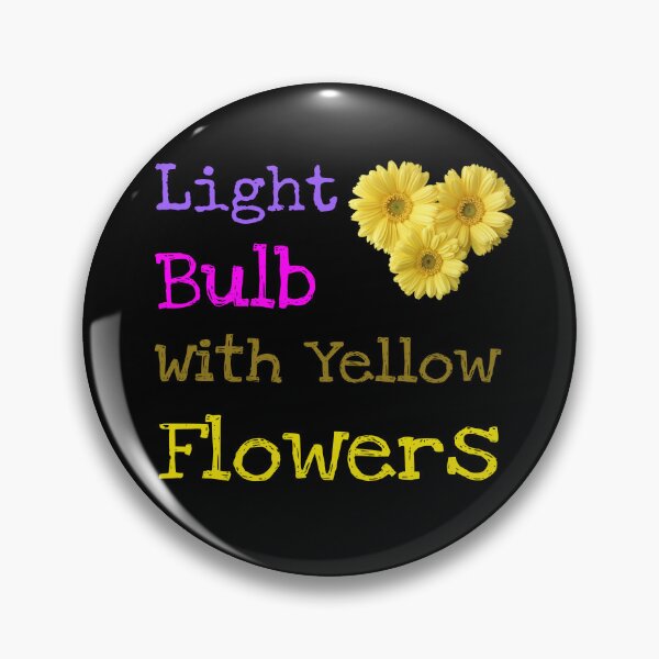 Item preview, Light Bulb With Yellow Flowers designed and sold by Thizmetoo.