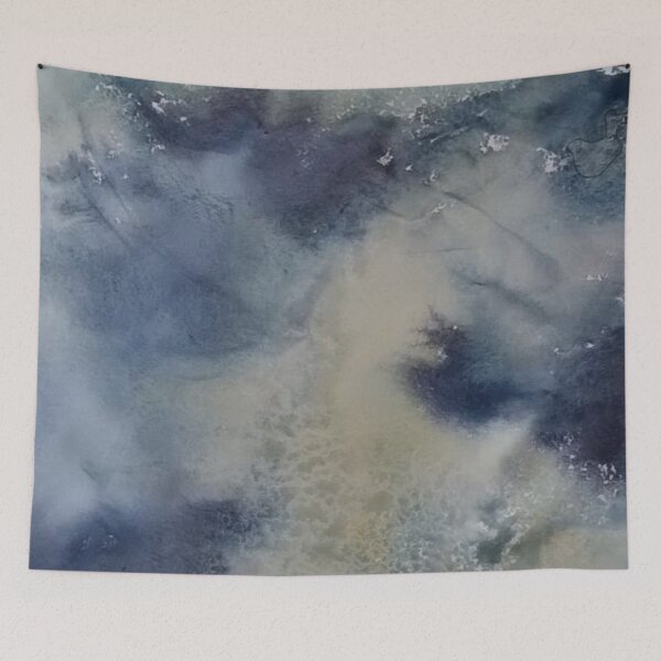 Item preview, Yellowstone Hydrothermal Pool #4 center closeup watercolor and ink painting designed and sold by ChillonLeachArt.