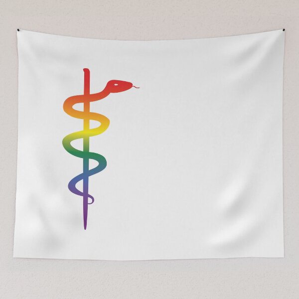 Item preview, Rod of Asclepius Pride Gradient Silhouette designed and sold by Artsy-Chemist.