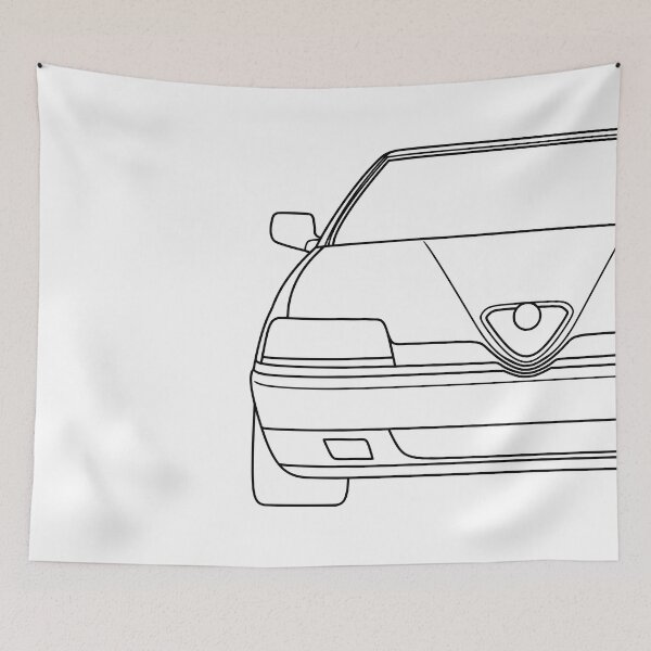 Item preview, Alfa Romeo 164 black lines best t-shirt design designed and sold by EdimDesign.