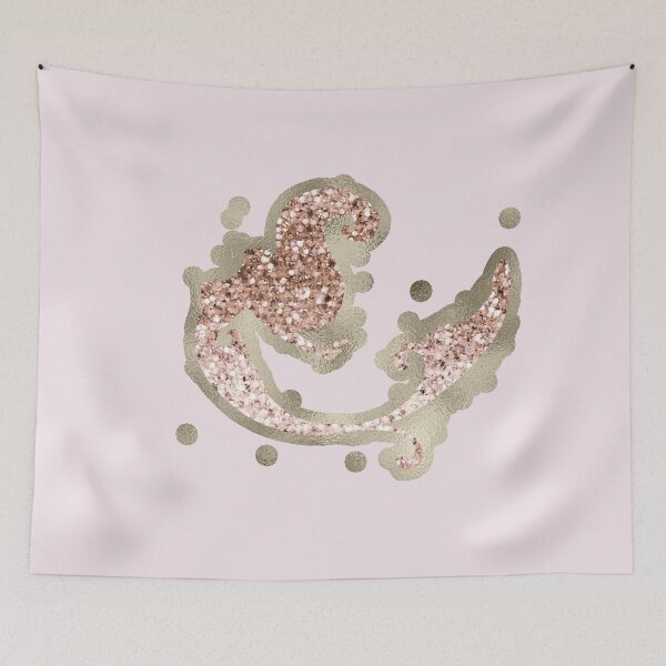 Item preview, Abstract mermaid rose gold blush designed and sold by peggieprints.