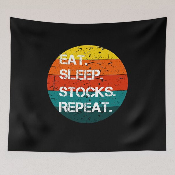 Item preview, Eat Sleep Stocks Repeat Vintage Retro designed and sold by rachidhaz.