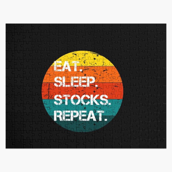 Item preview, Eat Sleep Stocks Repeat Vintage Retro designed and sold by rachidhaz.